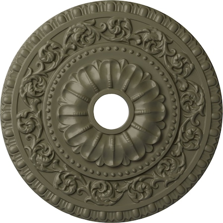 Ekena Millwork Vaduz Ceiling Medallion (Fits Canopies up to 3 1/2"), 23 1/2"OD x 3 1/2"ID x 2 1/8"P, Spartan Stone CM23VASSF